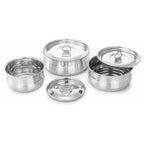 Stainless Steel Cooking & Serving Dish Pot Set of 3 | Grocsy