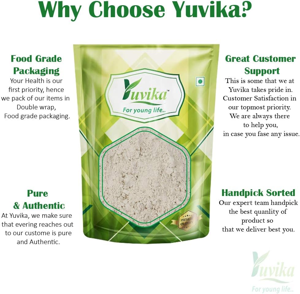 Yuvika Beej Kaunch Kala Powder (Without Peel) - Mucuna Pruriens - Black Kaunch Seeds Powder | Cowhage | Grocsy