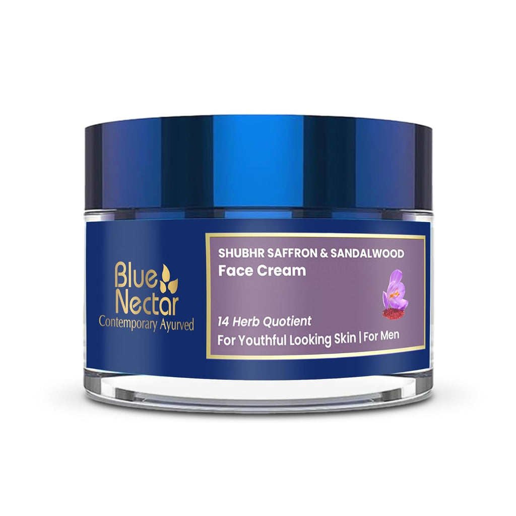 Blue Nectar Shubhr Anti Aging Saffron & Sandalwood Cream for Men | Grocsy