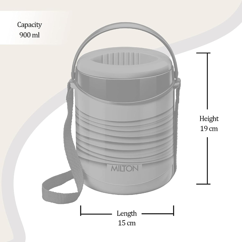Milton Econa Stainless Steel Lunch Box - 3 Box Insulated Lunch Set | Grocsy