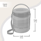 Milton Econa Stainless Steel Lunch Box - 3 Box Insulated Lunch Set | Grocsy