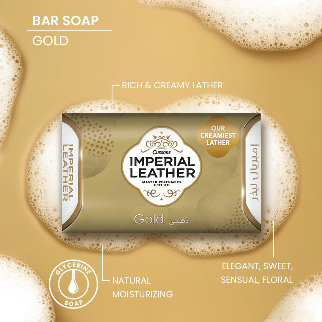 Cussons Imperial Leather Gold Soap Luxuriously Rich With Arabian Fragrances | Grocsy