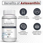 Vokin Biotech Astaxanthin 29mg - Naturally Sourced from Algae - Non-Synthetic - Best or Healthy Ageing | Grocsy