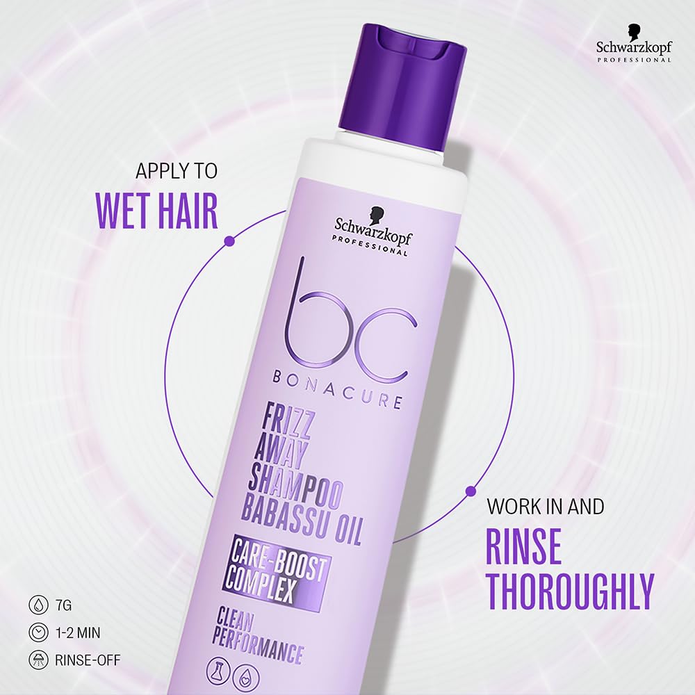 Schwarzkopf Professional Bonacure Frizz Away Shampoo With Babassu Oil | Grocsy