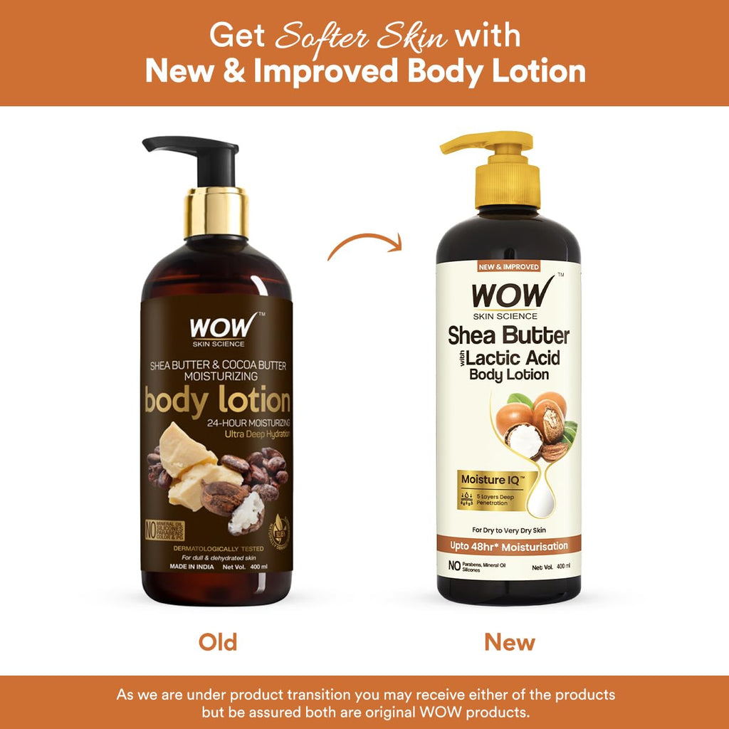 Wow Skin Science Shea Butter and Cocoa Butter Moisturizing Body Lotion | Grocsy