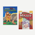 Scholars Hub Activity Book For Kids Set 2- My Book Of Find The Differences & My Book Of Mazes (Set Of 2 Activity Books) (For Ages 3+) | 128 Pages | Grocsy