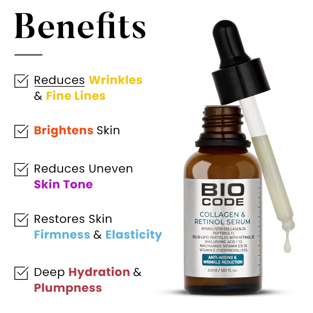 Bio Code Hydrolyzed Collagen & Retinol Serum | Grocsy