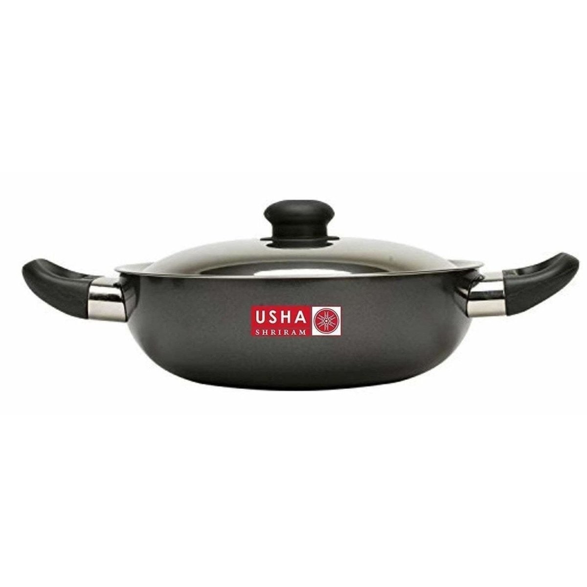 Anodised kadhai with Stainless Steel Lid | Grocsy