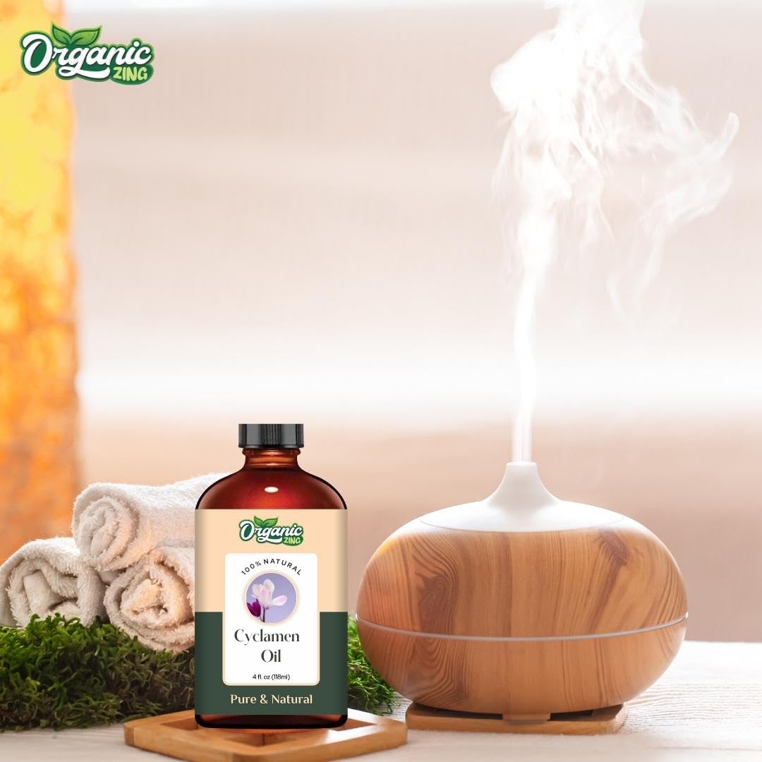 Organic Zing Cyclamen (Cyclamen persicum) Oil | Pure & Natural Essential Oil for Skincare, Aroma and Diffusers | Grocsy