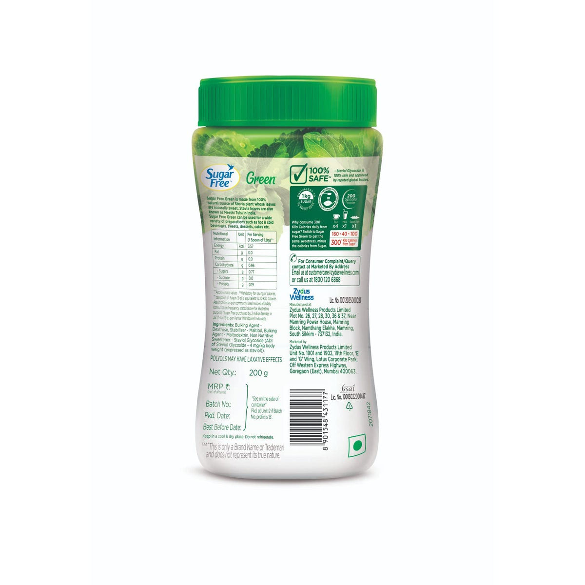 Sugar Free Green Natural Stevia Powder | Grocsy