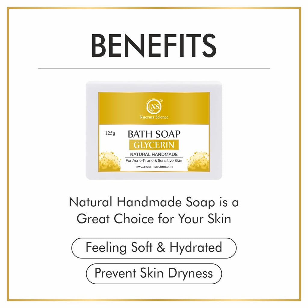 Nuerma Science Glycerin Bath Soap | Deeply Moisturizes & Softens Skin | Grocsy