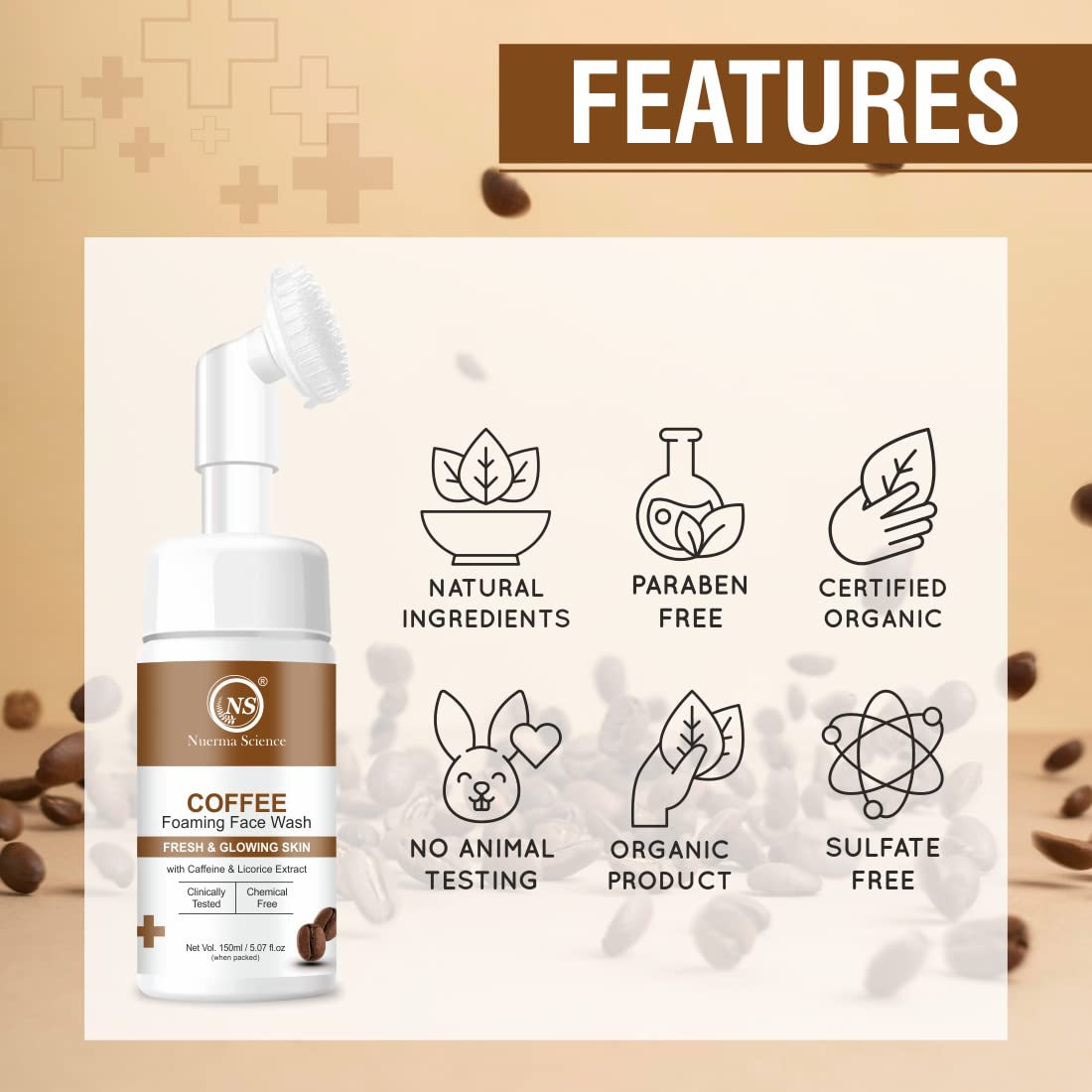 Nuerma Science Coffee Foaming Face Wash | Grocsy