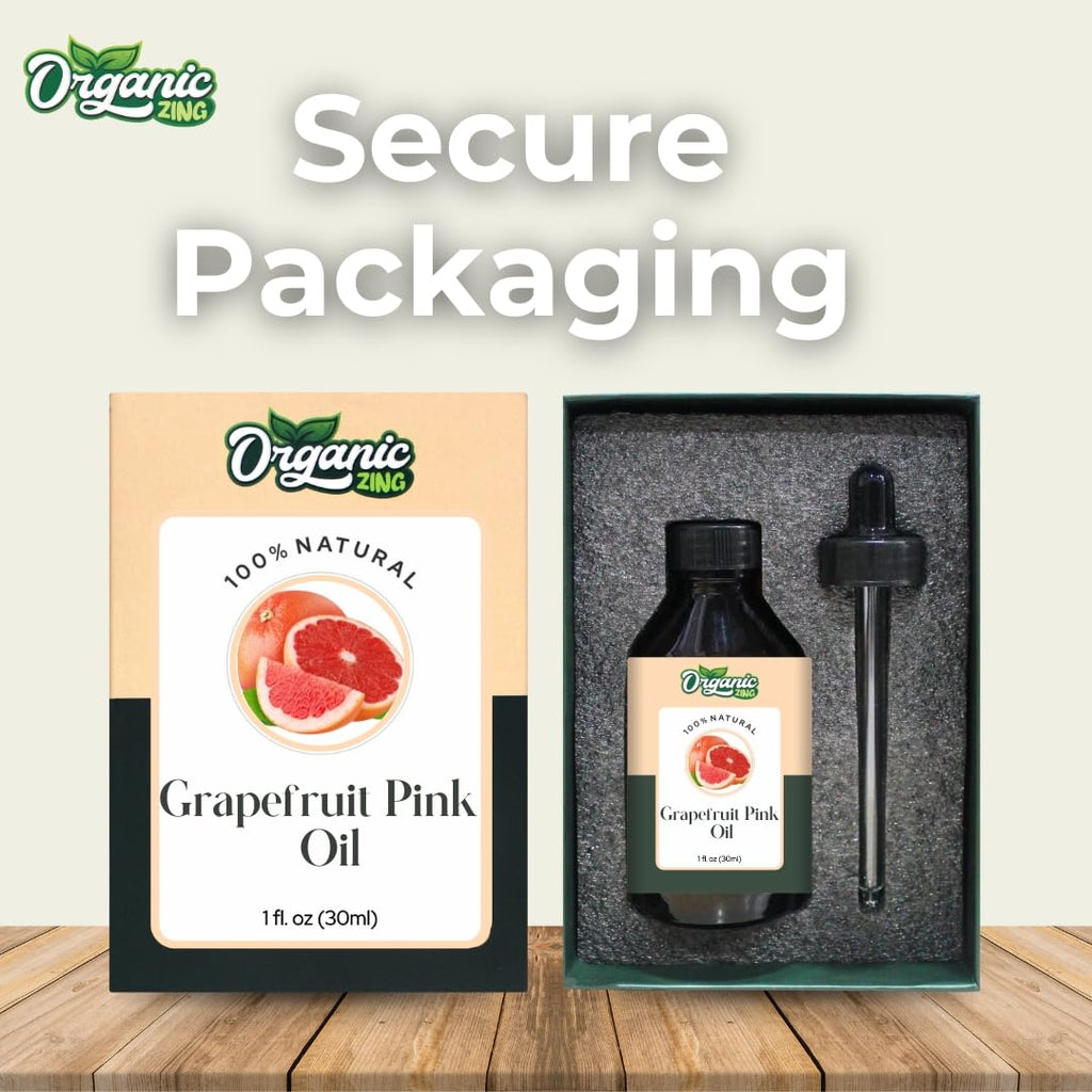 Organic Zing Grapefruit Pink (Citrus × paradisi) Oil | Pure & Natural Essential Oil for Skincare, Hair Care, Aroma and Diffusers | Grocsy