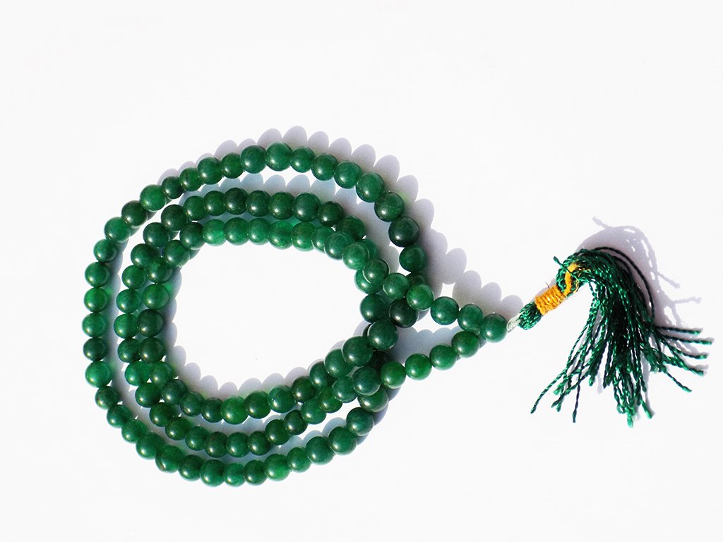 Kannssky Green Agate Hakik Japa Mala | Grocsy