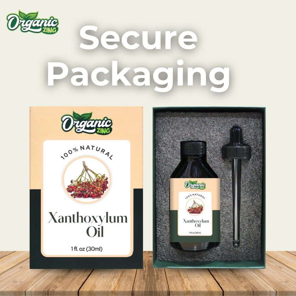 Organic Zing Xanthoxylum (Zanthoxylum) Oil | Pure & Natural Steam Distilled Essential Oil for Aroma, Diffusers & Massage | Grocsy