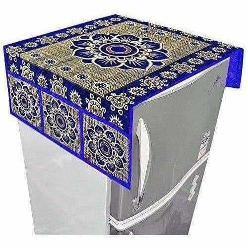 Cotton Refrigerator Cover Set - Blue | Grocsy
