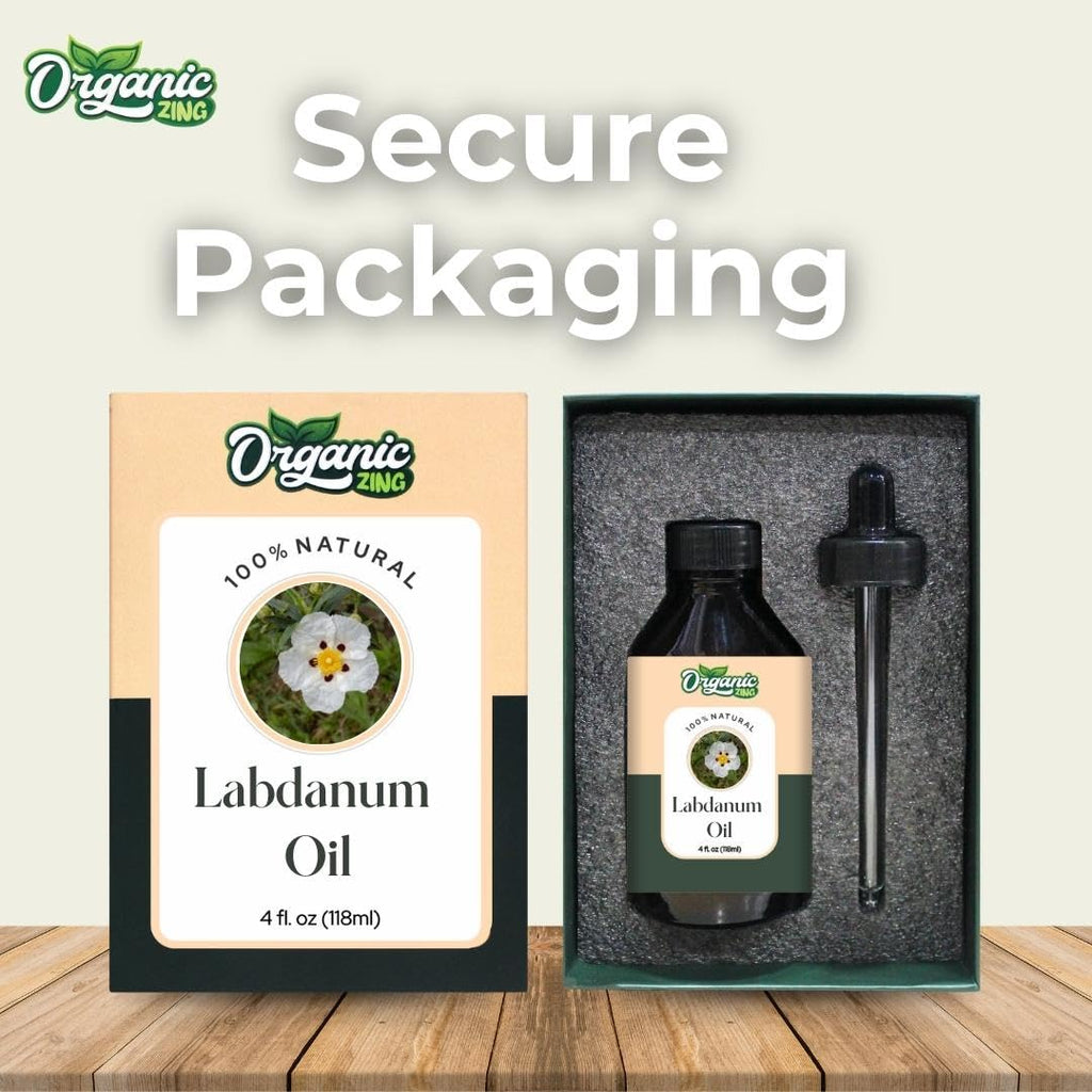 Organic Zing Labdanum (Cistus ladanifer) Oil | Pure & Natural Essential Oil for Skincare, Aroma & Diffusers | Grocsy
