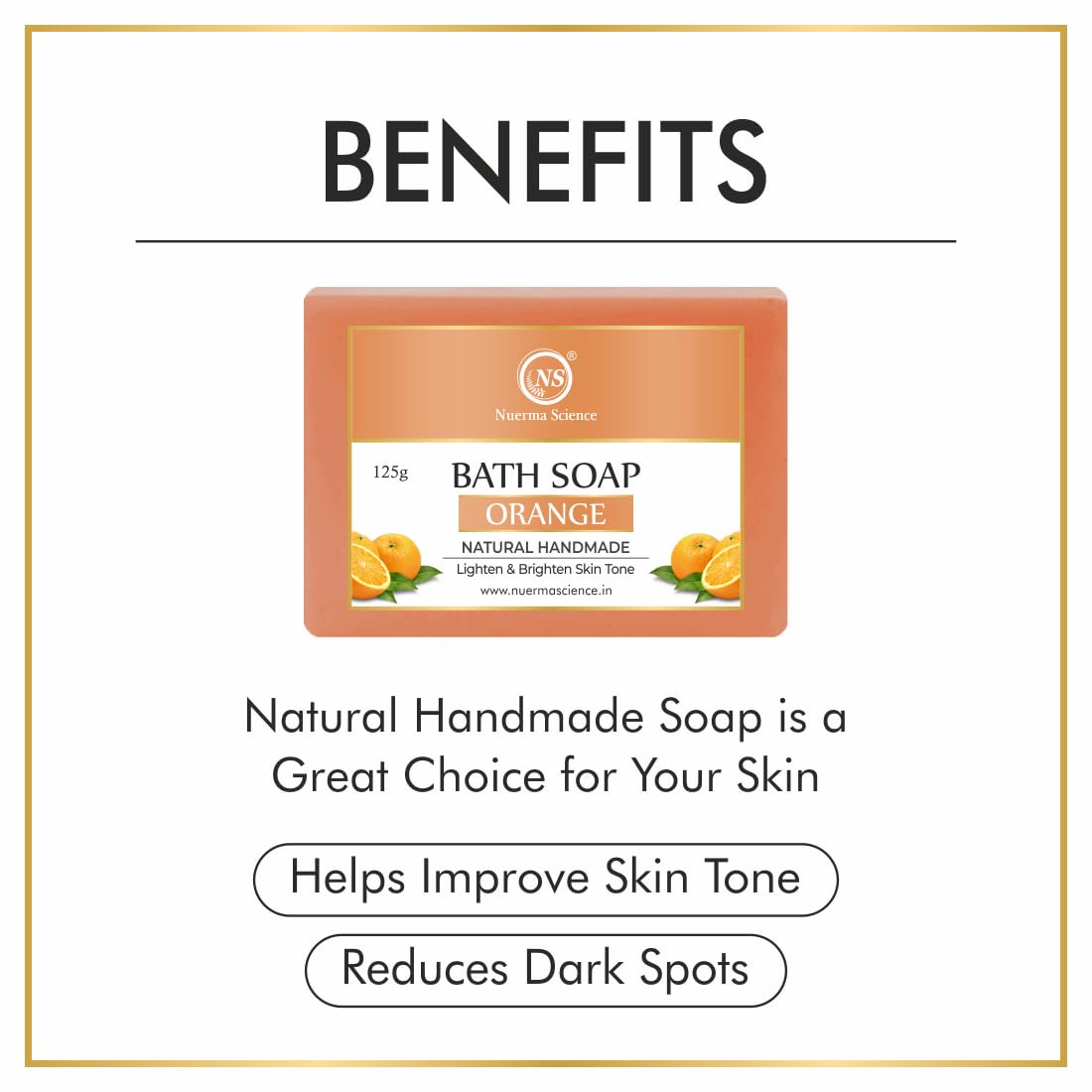 Nuerma Science Orange Bath Soap | Energizing Citrus Cleanse | Grocsy