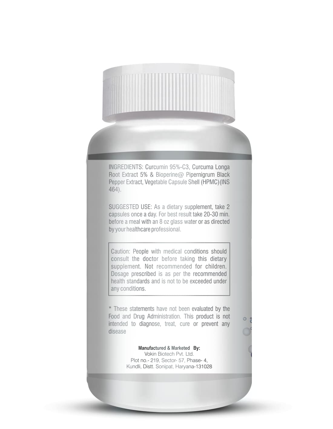 Vokin Biotech Curcumin C3+ Bioperine 1310mg Supports Mental Health | Grocsy