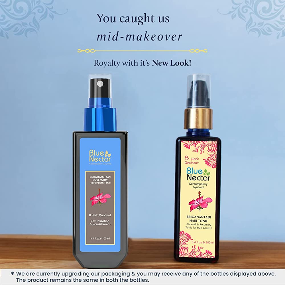 Blue Nectar Briganantadi Hair Tonic with Almond Rosemary Oil for Hair Growth | Grocsy
