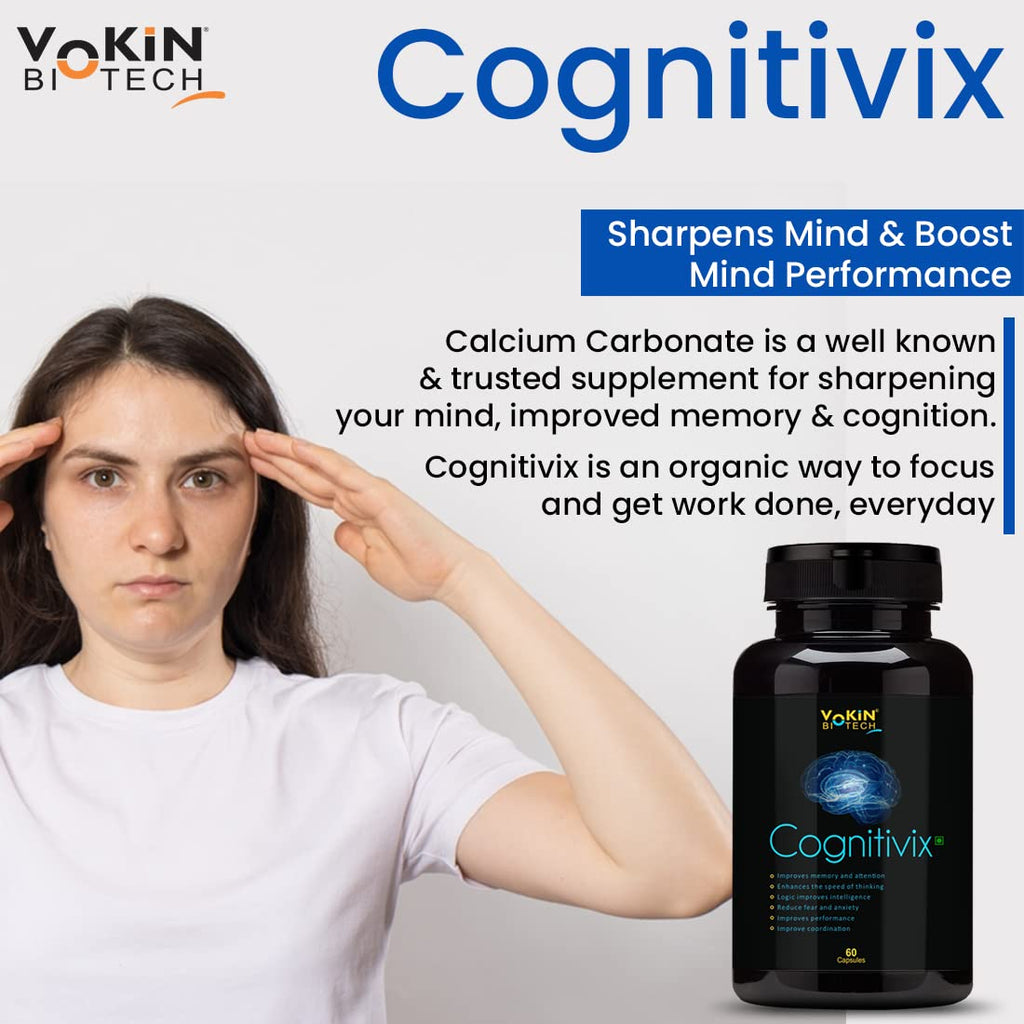 Vokin Biotech Cognitivix -Unique Brain activation Ginkgo Biloba With Ginseng extract Veg capsule | Grocsy