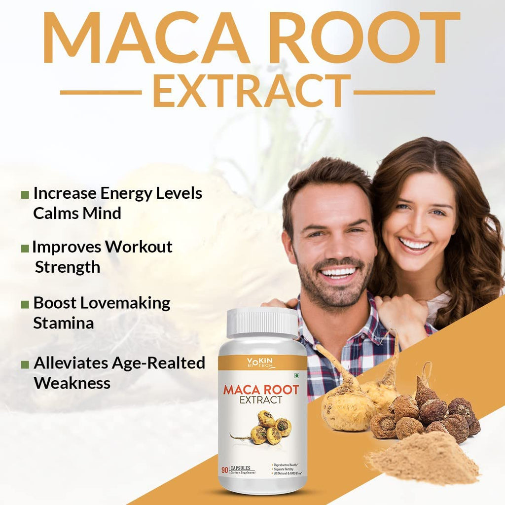 Vokin Biotech Maca Root Extract 800mg For Energy, Strength & Reproductive Health | Grocsy