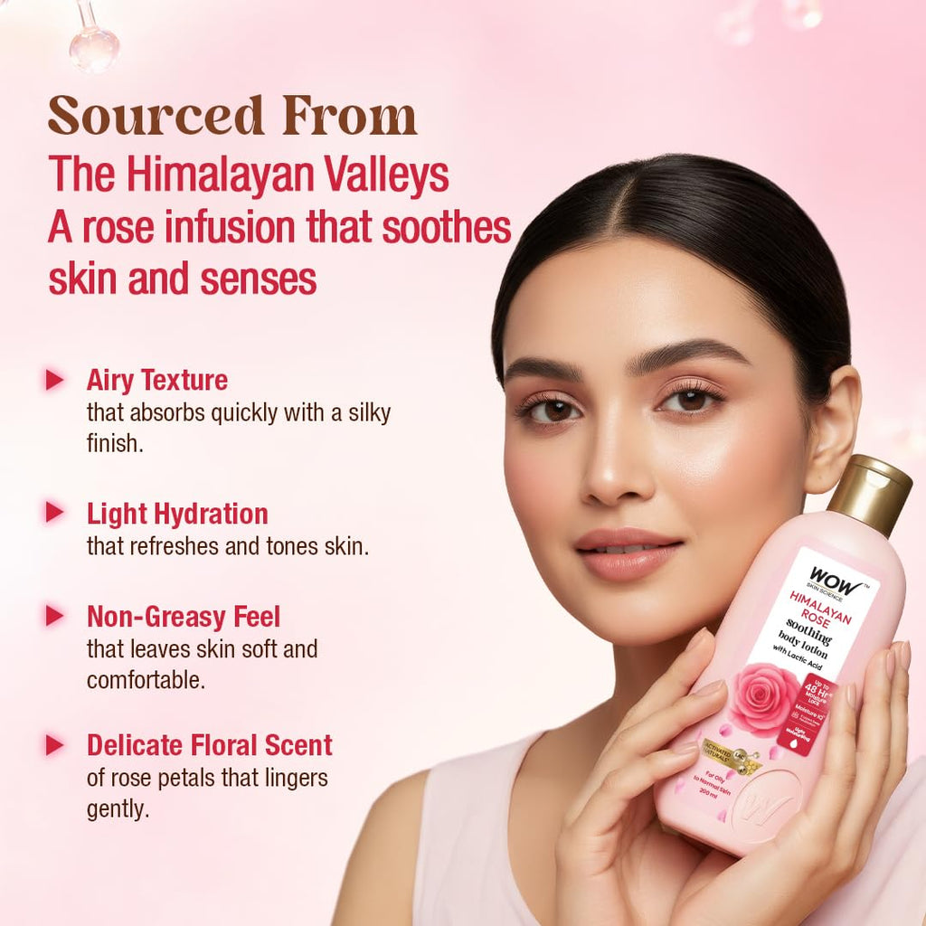 Wow Skin Science Himalayan Rose Body Lotion | Grocsy