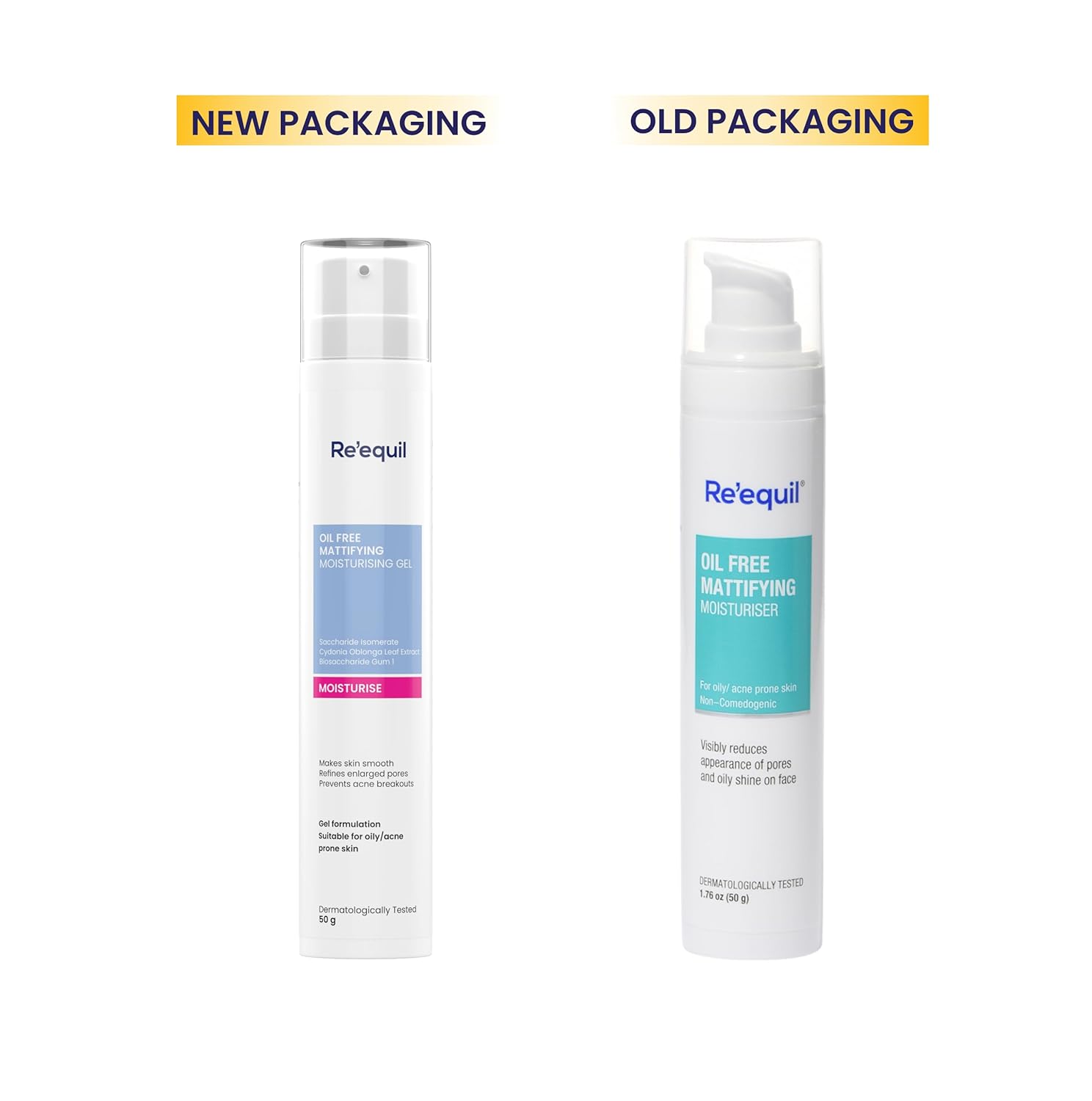 Re'equil Oil Free Mattifying Moisturizer, Boosts Hydration, Refines Enlarged Pores | Grocsy