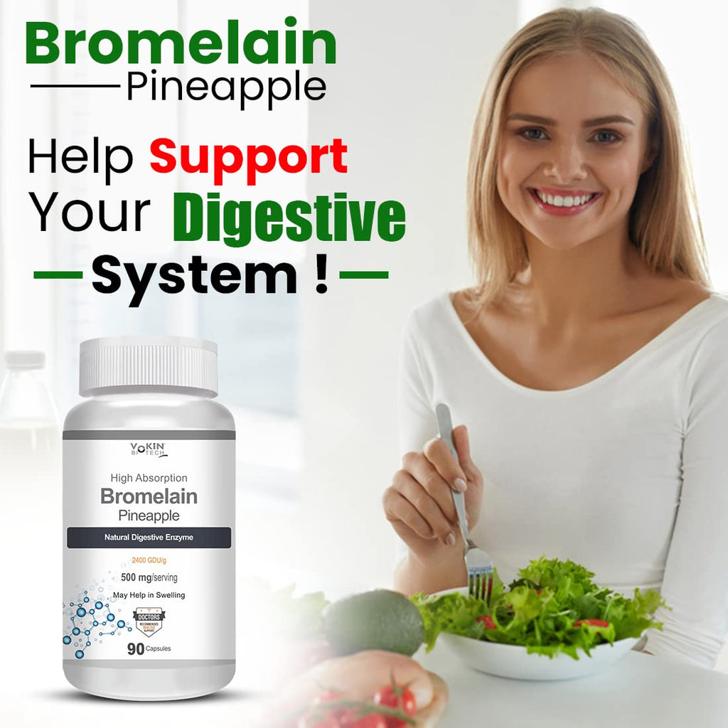 Vokin Biotech Bromelain Pineapple Capsules | Grocsy