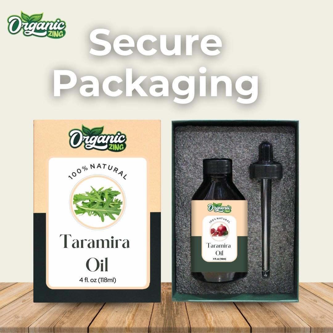 Organic Zing Taramira (Eruca vesicaria SSP. Sativa) Oil |Pure & Natural Steam Distilled Essential Oil Massage, Skincare & Haircare | Grocsy