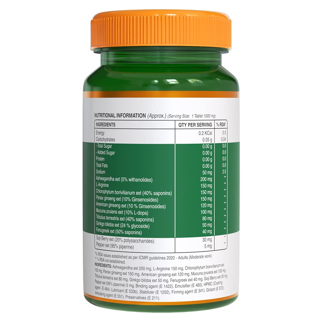 Pure Nutrition Ashwaginseng Veg Tablets | Grocsy