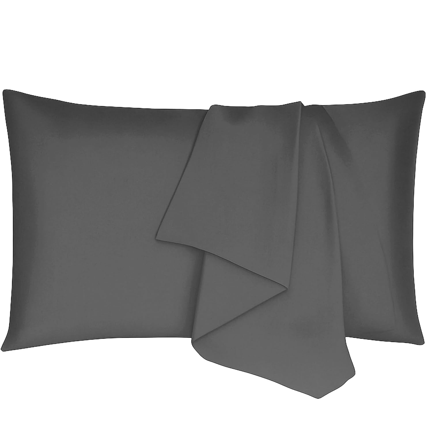 Ambra Linens Ultra Soft Pillow Protectors 400TC Set of 2 Breathable Pillow Covers-Grey | Grocsy