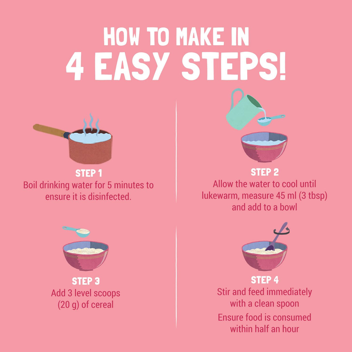 Slurrp Farm Instant Cereal With Ragi, Rice & Strawberry with Milk | Grocsy