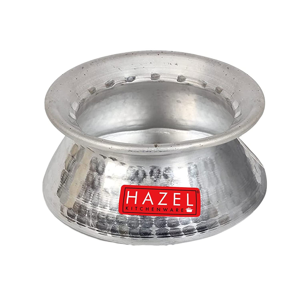 HAZEL Aluminium Handi with Lid 3200 ml | Thick Hammered Biryani Pot | Grocsy