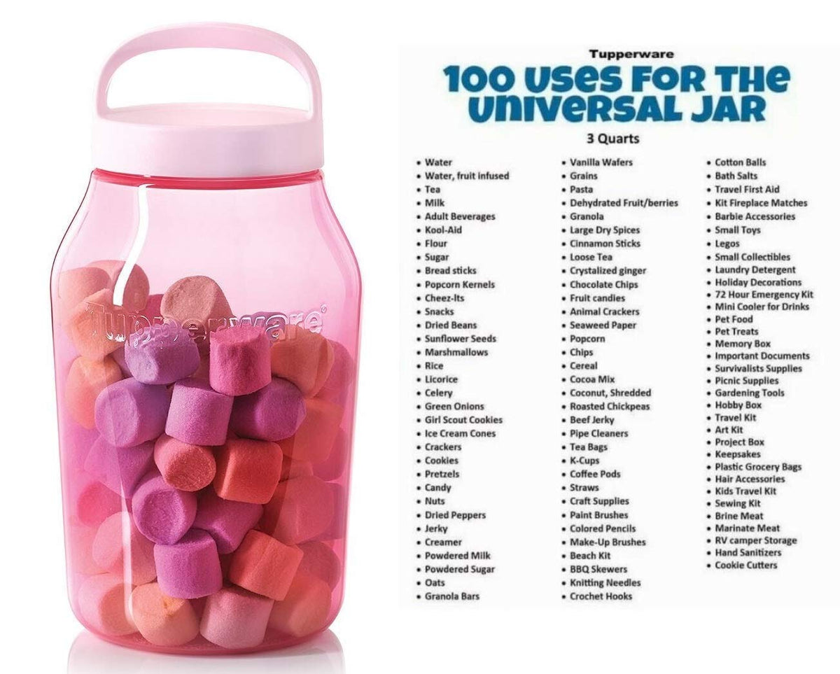 Universal Jar 3qt/3L Twist Seal Pink | Grocsy