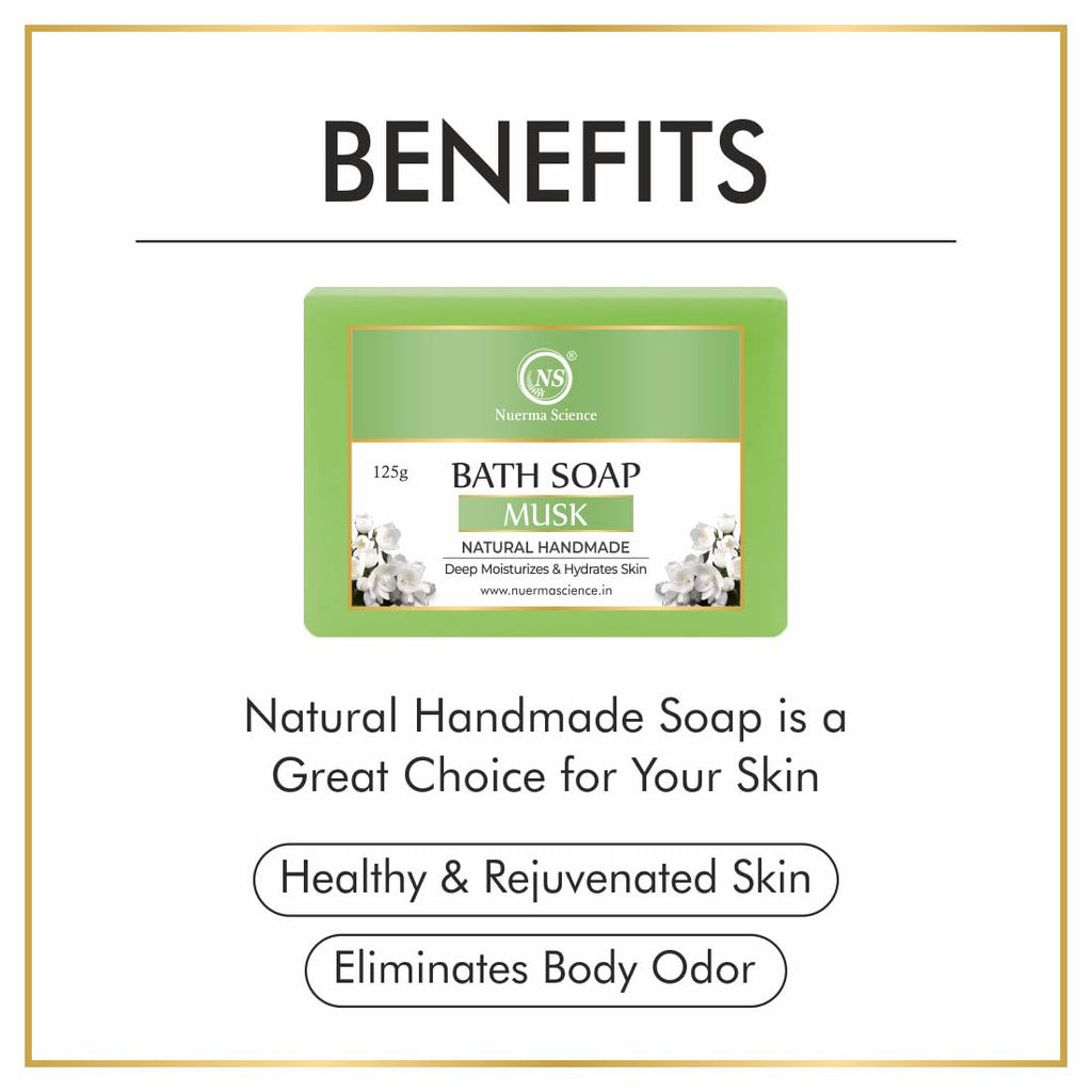 Nuerma Science Musk Bath Soap | Enveloping Fragrance for All-Day Freshness | Grocsy