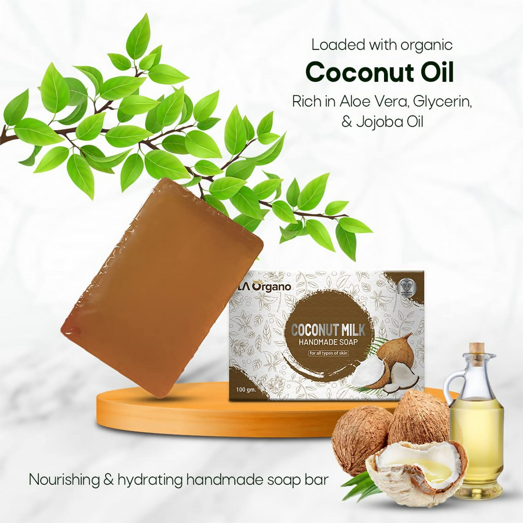 LA Organo Coconut Milk Handmade Natural Bath Soap | Grocsy