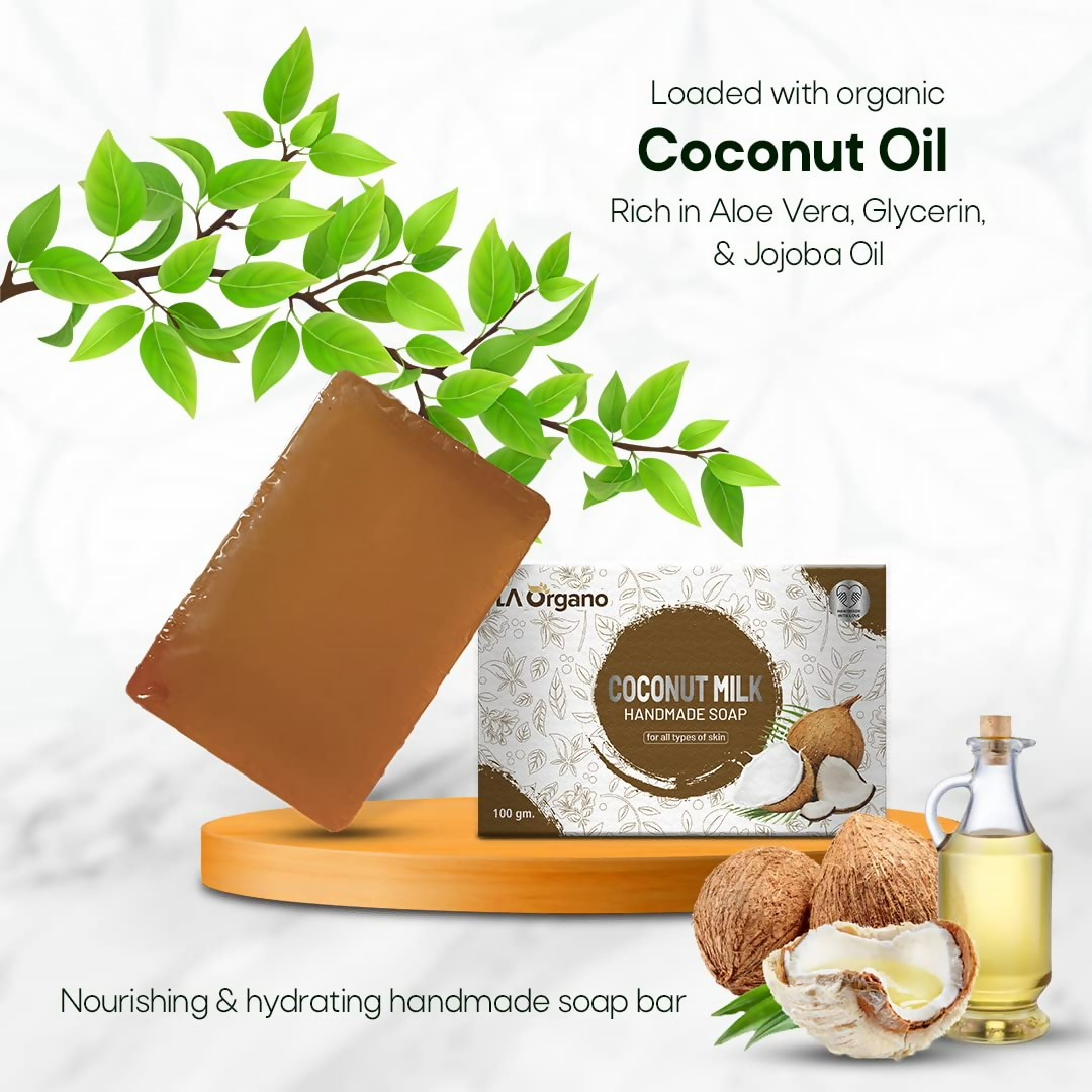 LA Organo Coconut Milk Handmade Natural Bath Soap | Grocsy