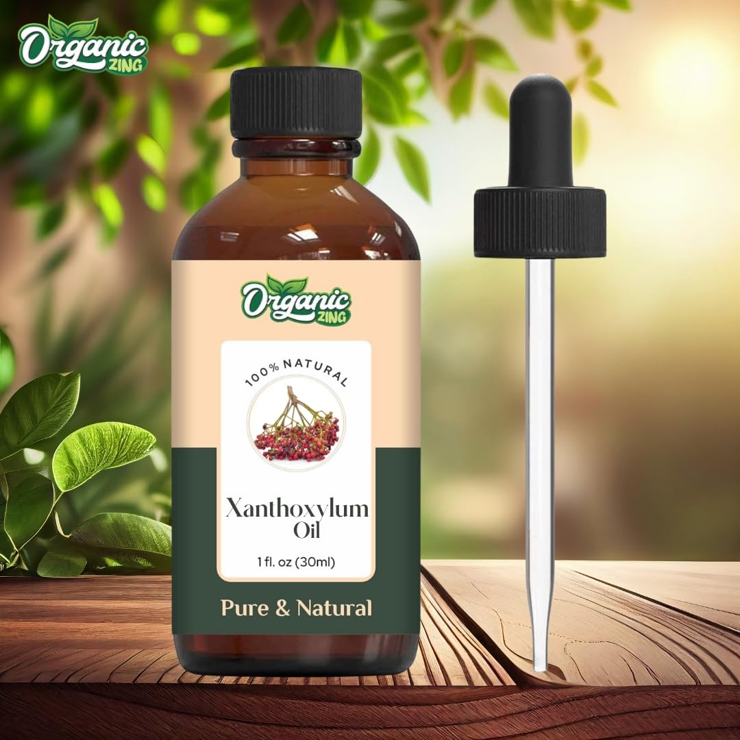 Organic Zing Xanthoxylum (Zanthoxylum) Oil | Pure & Natural Steam Distilled Essential Oil for Aroma, Diffusers & Massage | Grocsy
