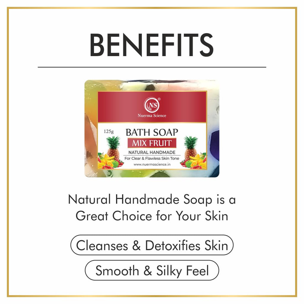 Nuerma Science Mix Fruit Bath Soap | Revitalizes & Nourishes Skin | Grocsy