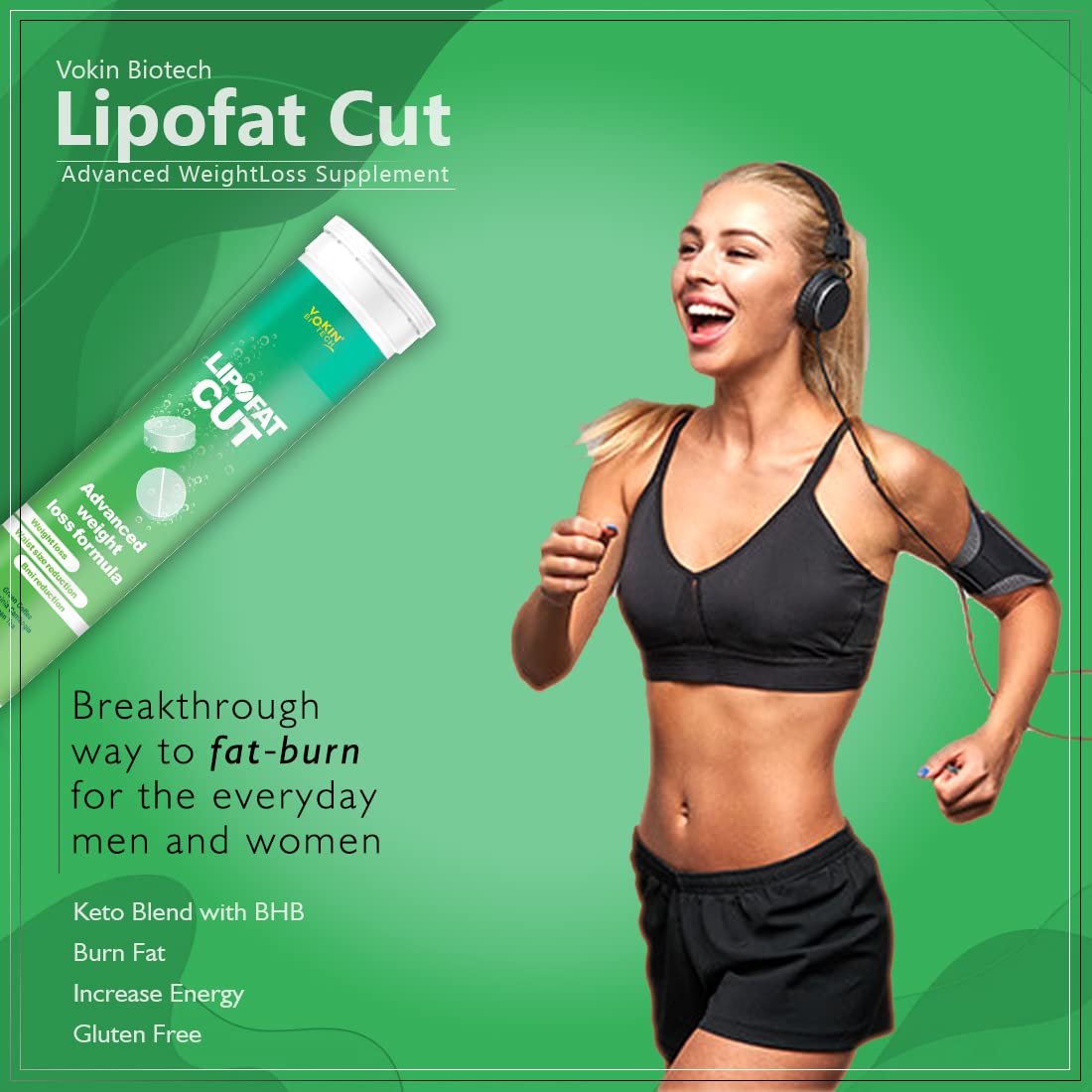 Vokin Biotech LipoFat cut Dietary Supplement Effervescent Water Soluble Tablets | Grocsy