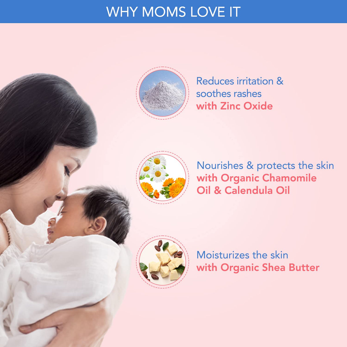 The Moms Co Natural Diaper Rash Cream for Baby | Grocsy