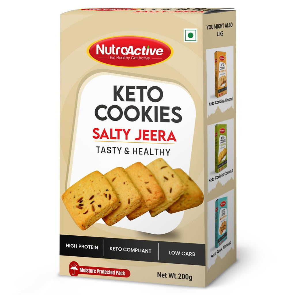 NutroActive Keto Jeera Cookies Salted | Grocsy