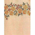 Chanderi Silk Unstitched Peach Color Dress Material | Grocsy