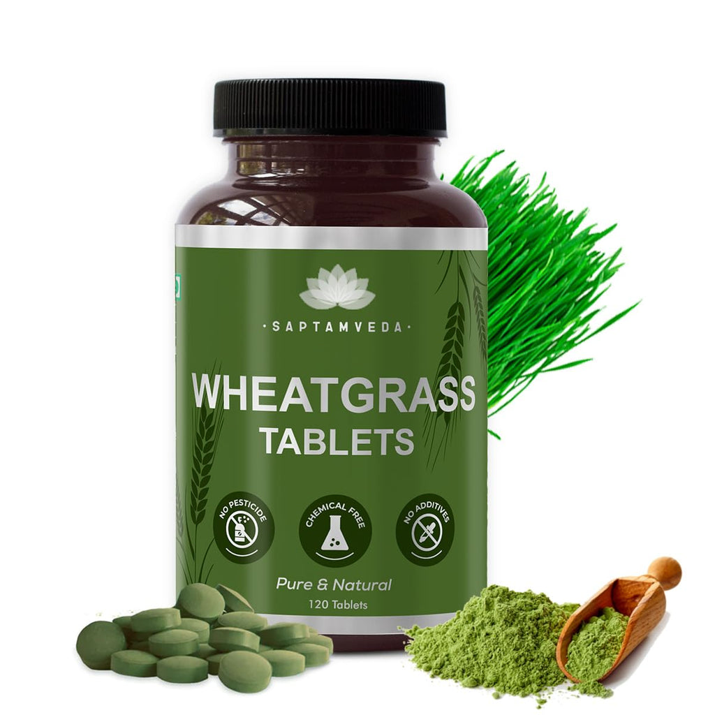 Saptamveda Organic Wheat Grass Tablets | Grocsy