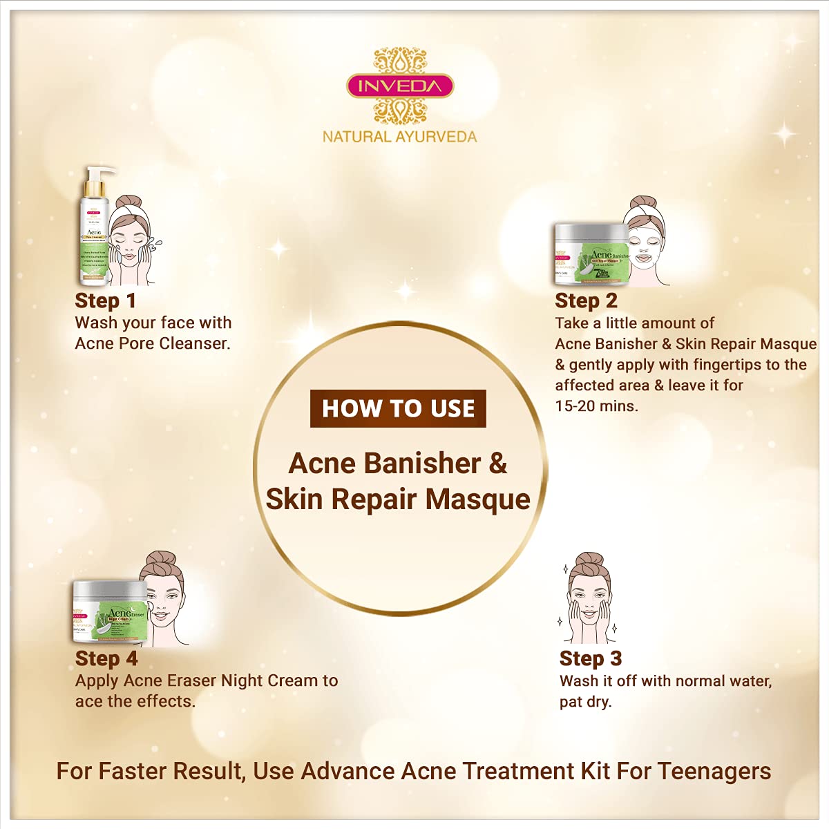 Inveda Acne Banisher & Skin Repair Masque | Grocsy