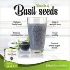 Attar Ayurveda Sabja Basil Seeds | Grocsy