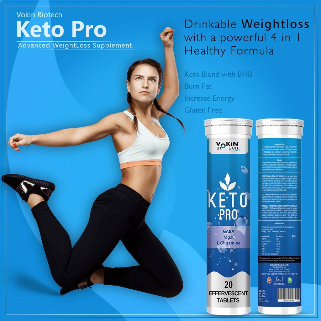Vokin Biotech Keto Pro for Weight Loss with Effervescent Water Soluble | Grocsy
