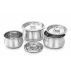 Stainless Steel Cooking & Serving Dish Pot Set of 3 | Grocsy
