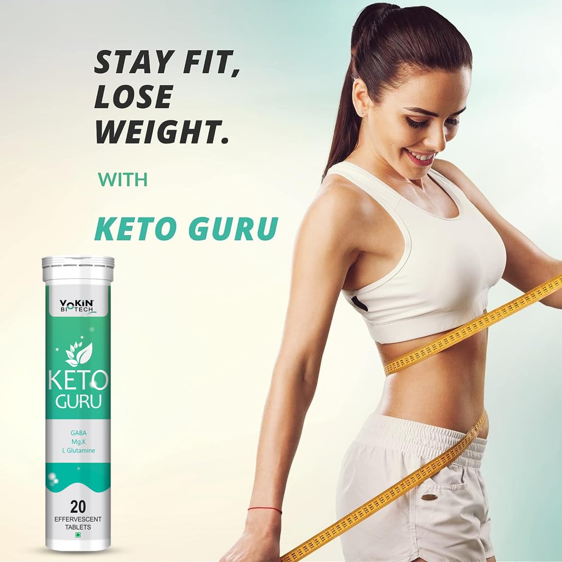 Vokin Biotech Keto Guru For weight Loss With Effervescent Water Soluble Tablets | Grocsy